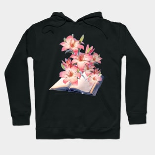 Book Of Flower, Flower Book, Flower And Book Hoodie